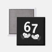 Six Seven Hands 6-7 Meme 67 Men Women  マグネット (正面/裏面)