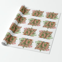 Six Seven Holiday, Green & Red  ラッピングペーパー