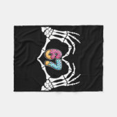 Six Seven Ice Cream Drip 67 Meme Skeleton Hands Si フリースブランケット (正面(横))