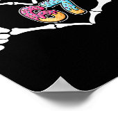 Six Seven Ice Cream Drip 67 Meme Skeleton Hands Si ポスター (角)