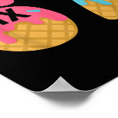Six Seven Ice Cream Drip Cool Meme 67 Funny Drippi ポスター (角)