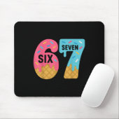 Six Seven Ice Cream Drip Cool Meme 67 Funny Drippi マウスパッド (マウス)