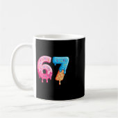 Six Seven Ice Cream Drip Cool Meme 67 Funny Number コーヒーマグカップ (左)