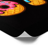 Six Seven Ice Cream Drip Cool Meme 67 Funny Number ポスター (角)