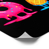 Six Seven Ice Cream Drip Cool Meme 67 Funny Number ポスター (角)