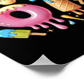 Six Seven Ice Cream Drip Cool Meme 67 Funny Number ポスター (角)
