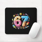 Six Seven Ice Cream Drip Cool Meme 67 Funny Number マウスパッド (マウス)