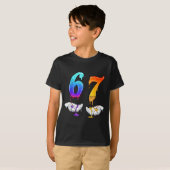 Six Seven Ice Cream Drip Cool Meme 67 Funny Number Tシャツ (正面フル)