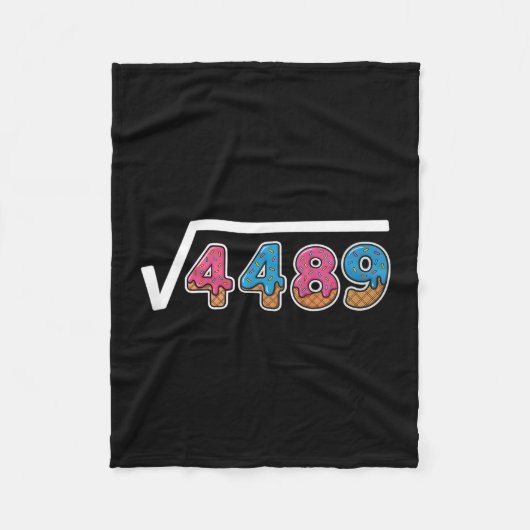 Six Seven Ice Cream Drip Cool Meme 67 Funny Square フリースブランケット (正面)