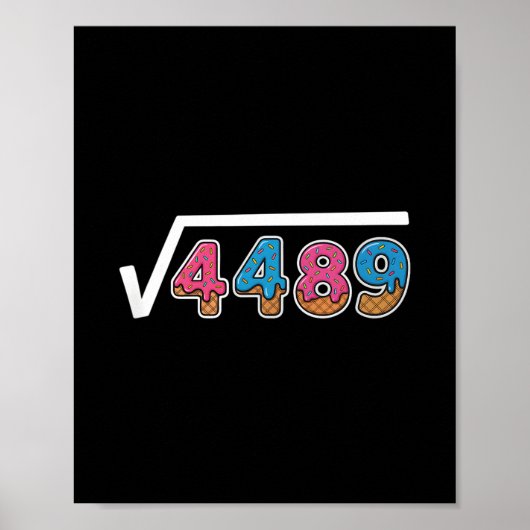 Six Seven Ice Cream Drip Cool Meme 67 Funny Square ポスター (正面)