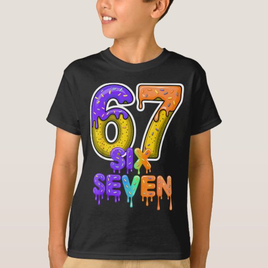 Six Seven Ice Cream Drip Gen Alpha Slang 6 7 Meme  Tシャツ (正面)