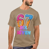 Six Seven Ice Cream Drip Gen Alpha Slang 6 7 Trend Tシャツ (正面)
