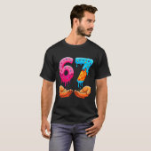 Six Seven Ice Cream Drip Kids Youth Funny 67 Hands Tシャツ (正面フル)