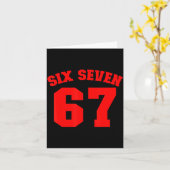 Six Seven Jersey Fun 67 Number 6-7 6 7 Six Seven  カード (黄色い花)