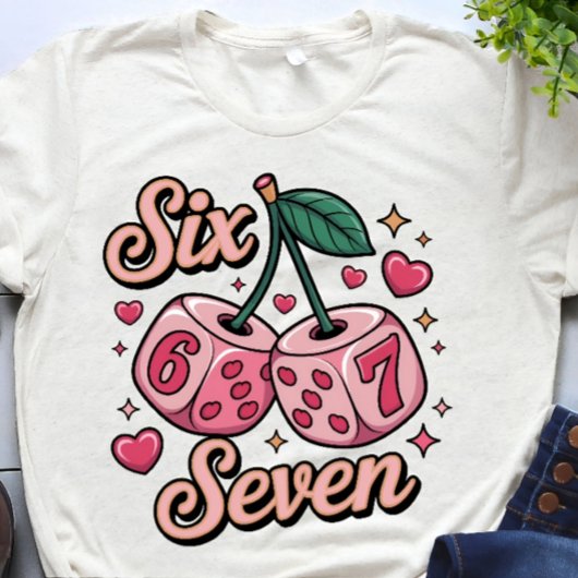 Six Seven Love Dice Valentines Day Women's T-shirt Tシャツ