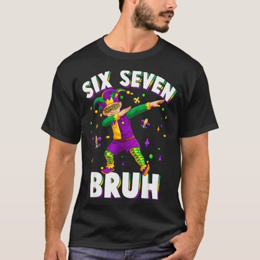 Six Seven Mardi Gras Jester 67 Meme Carnival 6 7 K Tシャツ (正面)