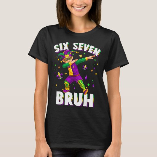 Six Seven Mardi Gras Jester 67 Meme Carnival 6 7 K Tシャツ (正面)