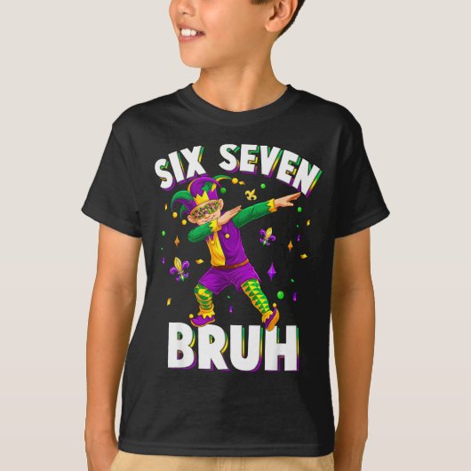 Six Seven Mardi Gras Jester 67 Meme Carnival 6 7 K Tシャツ (正面)