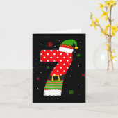 Six Seven Matching 67 Christmas Elf Hat Meme Gen A カード (黄色い花)