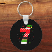 Six Seven Matching 67 Christmas Elf Hat Meme Gen A キーホルダー (正面)