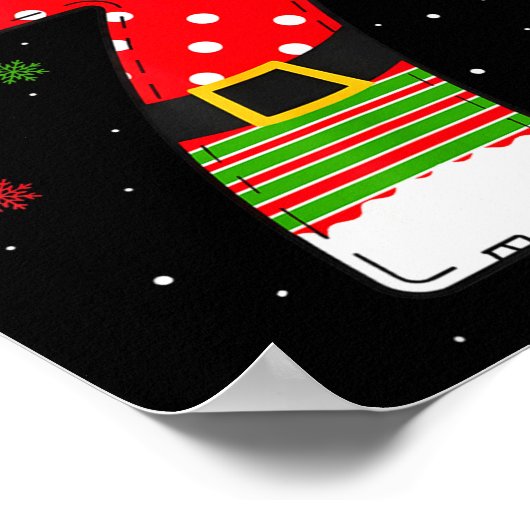 Six Seven Matching 67 Christmas Elf Hat Meme Gen A ポスター (角)