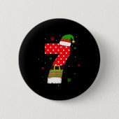 Six Seven Matching 67 Christmas Elf Hat Meme Gen A 缶バッジ (正面)