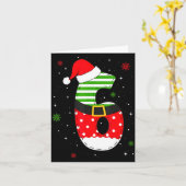 Six Seven Matching 67 Christmas Santa Hat Meme Gen カード (黄色い花)