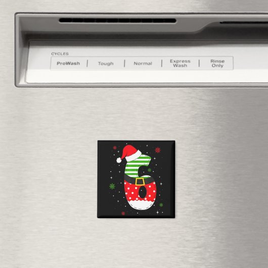 Six Seven Matching 67 Christmas Santa Hat Meme Gen マグネット (インサイチュ (食洗機))