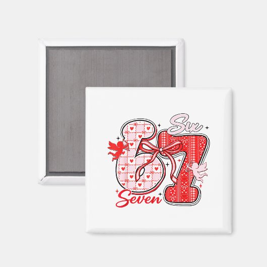 Six Seven Meme 67 Coquette Bow Valentines Women Gi マグネット (正面/裏面)