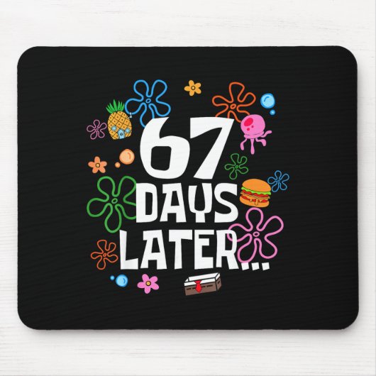 Six Seven Meme 67 Days Of School Later Funny Teach マウスパッド (正面)