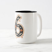 Six Seven Meme 6 7 Halloween Costume Couple ツートーンマグカップ (正面右)