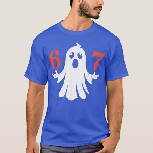 Six Seven Meme 6 7 Halloween Ghost Costume Tシャツ (正面)
