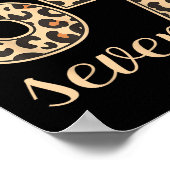 Six Seven Meme 6-7 Number Leopard Print Gen Z Gen  ポスター (角)