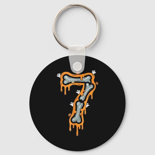 Six Seven Meme 6 7 Skeleton Halloween Costume Coup キーホルダー (正面)