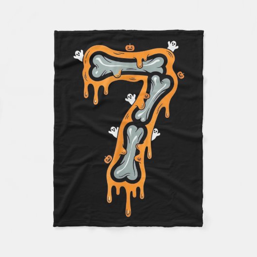 Six Seven Meme 6 7 Skeleton Halloween Costume Coup フリースブランケット (正面)