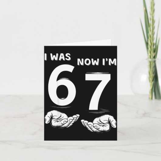 Six Seven Meme 7 Year Old Birthday Shirt Was 6 Now カード (正面)