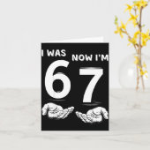 Six Seven Meme 7 Year Old Birthday Shirt Was 6 Now カード (黄色い花)