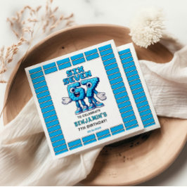 Six Seven Meme 7th Birthday | Funny Trendy スタンダードカクテルナプキン