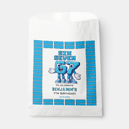 Six Seven Meme 7th Birthday | Funny Trendy フェイバーバッグ (正面)