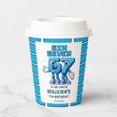 Six Seven Meme 7th Birthday | Funny Trendy 紙コップ (裏面)