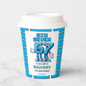Six Seven Meme 7th Birthday | Funny Trendy 紙コップ (正面)