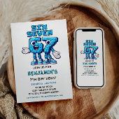 Six Seven Meme 7th Birthday Party | Funny Trendy  招待状