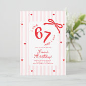 Six Seven Meme 7th Kids Birthday Handdrawn bow 招待状 (スタンド正面)