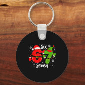 Six Seven Meme Christmas 67 Xmas  キーホルダー (正面)