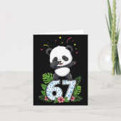 Six Seven Meme Dabbing Baby Panda 67 Funny Gen Z A カード (正面)