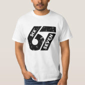 Six Seven Meme Funny 67 Tシャツ (正面)