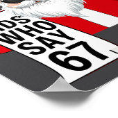 Six Seven Meme Funny Christmas Naughty List Kids W ポスター (角)