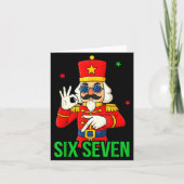 Six Seven Meme Funny Holiday Toy Soldier  カード (正面)