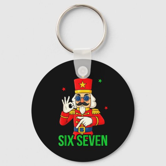 Six Seven Meme Funny Holiday Toy Soldier キーホルダー (正面)
