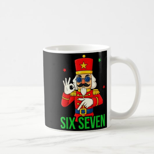 Six Seven Meme Funny Holiday Toy Soldier  コーヒーマグカップ (右)